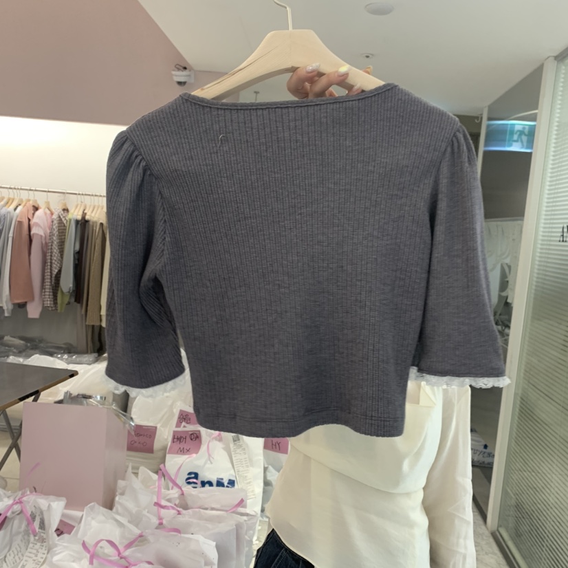 SHOP POSTER東大門代購女裝新品時尚25春夏休閑職業長袖T恤SHOP_POSTER長袖T恤