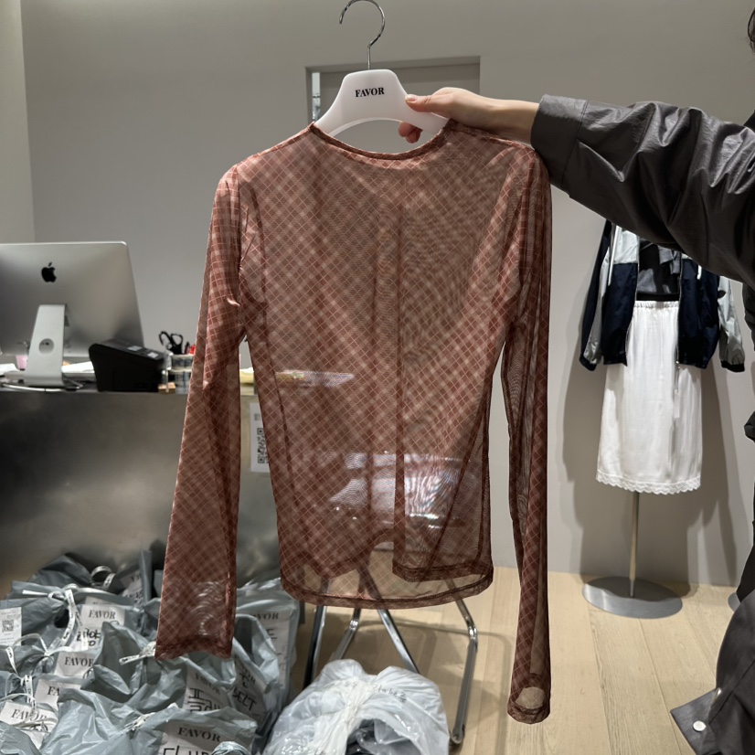 FAVOR-P韓國直郵女裝新品人氣25春夏休閑真品推薦時尚長袖T恤FAVOR長袖T恤圖色2