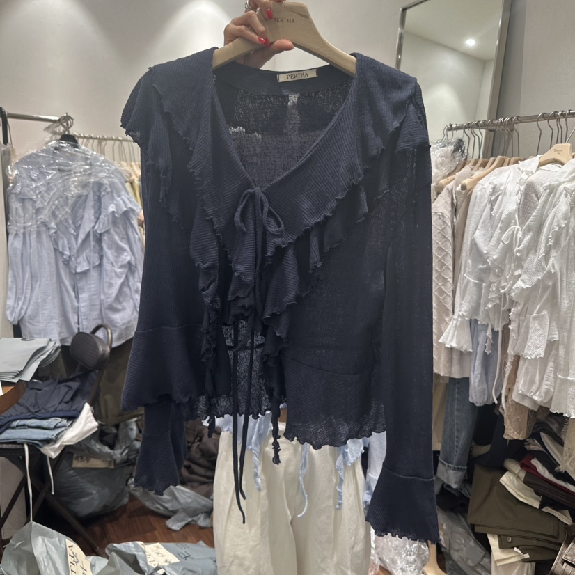 BERTHA韓國直郵女裝新品人氣休閑職業熱賣25春夏襯衫蕾絲衫開衫BERTHA襯衫/蕾絲衫圖色2