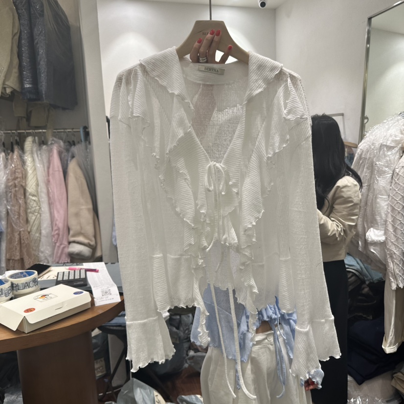 BERTHA韓國直郵女裝新品人氣休閑職業熱賣25春夏襯衫蕾絲衫開衫BERTHA襯衫/蕾絲衫圖色3