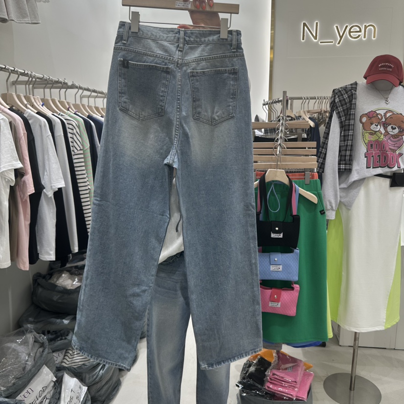 N YEN東大門代購女士新款25春夏時尚人氣真品職業休閑牛仔褲N YEN牛仔褲