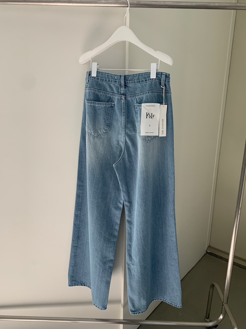 SHOP POSTER韓國代購女士新品休閑25春夏熱賣人氣職業牛仔褲SHOP_POSTER牛仔褲