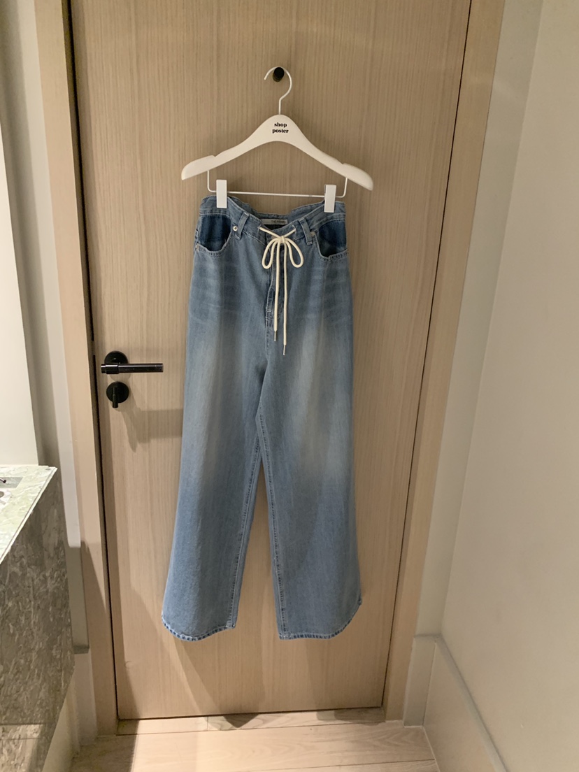 SHOP POSTER韓國代購女士新品休閑25春夏熱賣人氣職業牛仔褲SHOP_POSTER牛仔褲