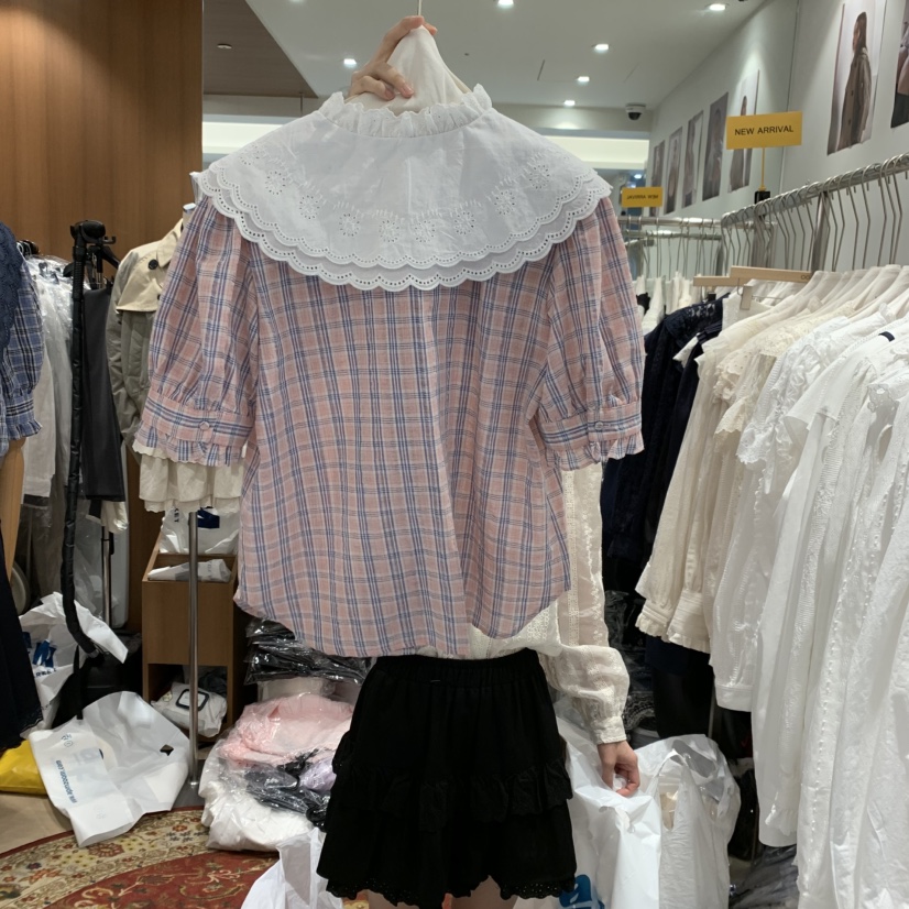 OGI韓國代購女裝新品休閑職業人氣25春夏熱賣推薦襯衫蕾絲衫FLat OGI襯衫/蕾絲衫