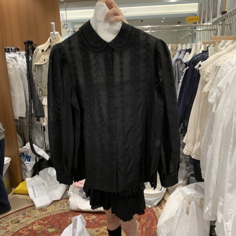 OGI韓國直郵女裝新品熱賣人氣推薦時尚真品休閑職業襯衫蕾絲衫FLat OGI襯衫/蕾絲衫圖色2