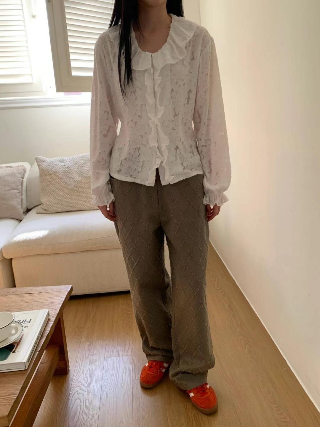 M.STORY韓國代購女士新品熱賣25春夏時尚真品推薦襯衫蕾絲衫M.STORY襯衫/蕾絲衫