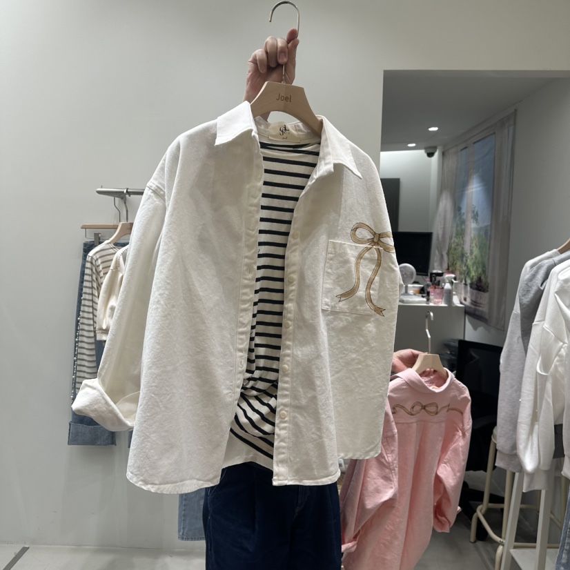 JOEL韓國直郵㊣東大門實拍女裝新品推薦25春夏職業襯衫蕾絲衫JOEL襯衫/蕾絲衫圖色2