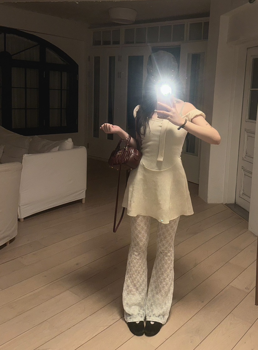 RIBBON直郵韓國代購㊣女裝新款休閑推薦25春夏連衣裙含脖帶RIBBON連衣裙