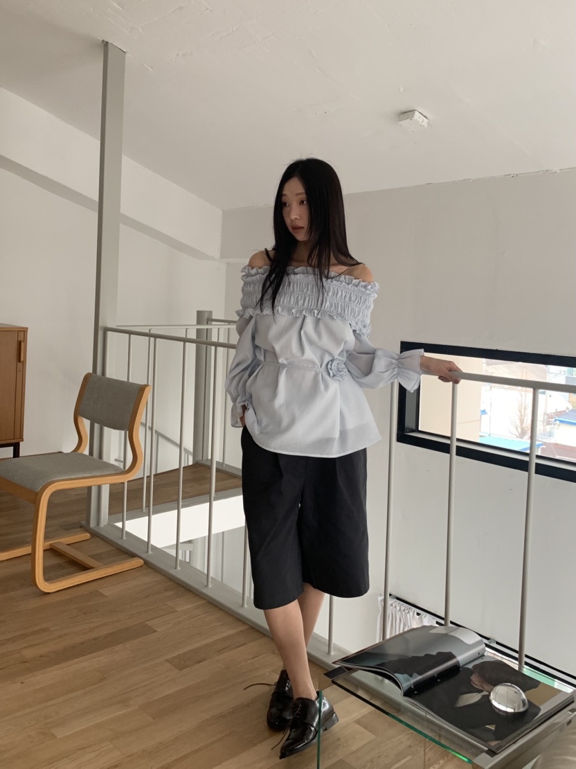 MURMUR韓國㊣直郵東大門代購女裝新款人氣時尚休閑襯衫蕾絲衫MURMUR襯衫/蕾絲衫