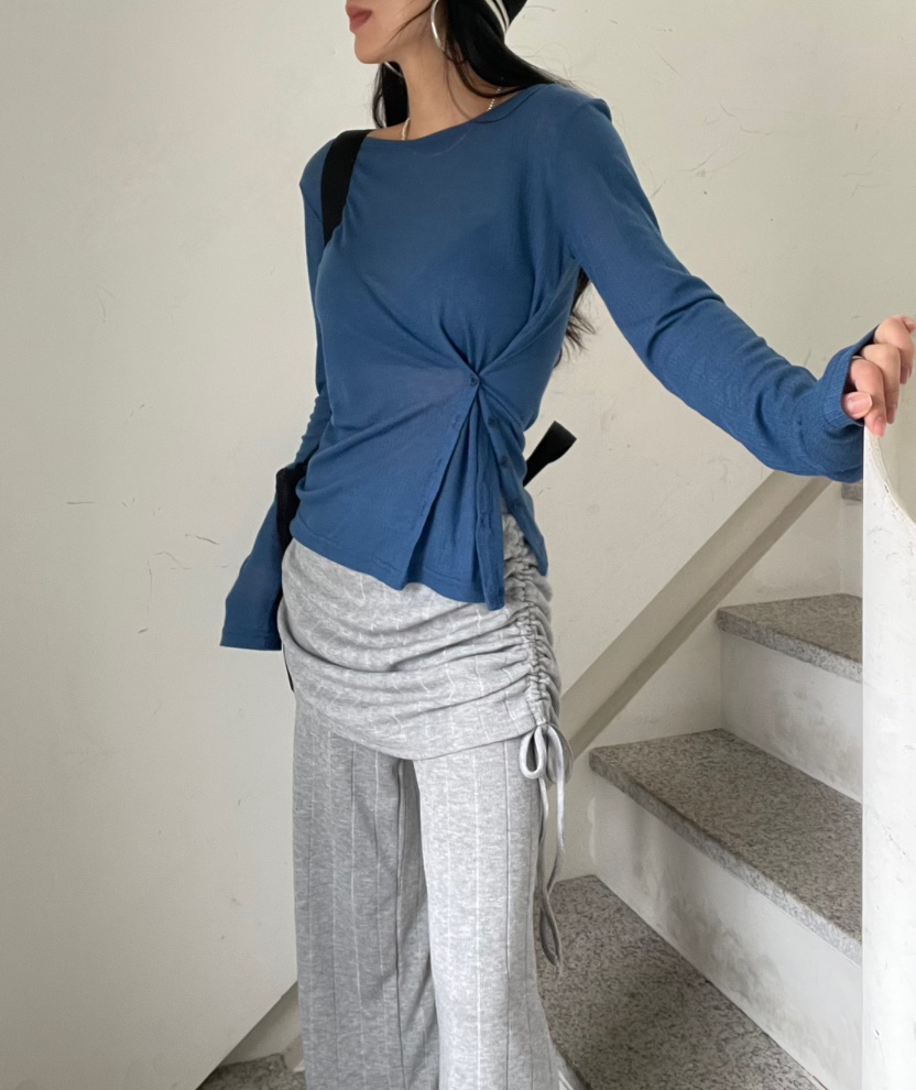 REIZ直郵韓國代購㊣女裝新品推薦人氣休閑職業時尚熱賣長袖T恤REIZ長袖T恤