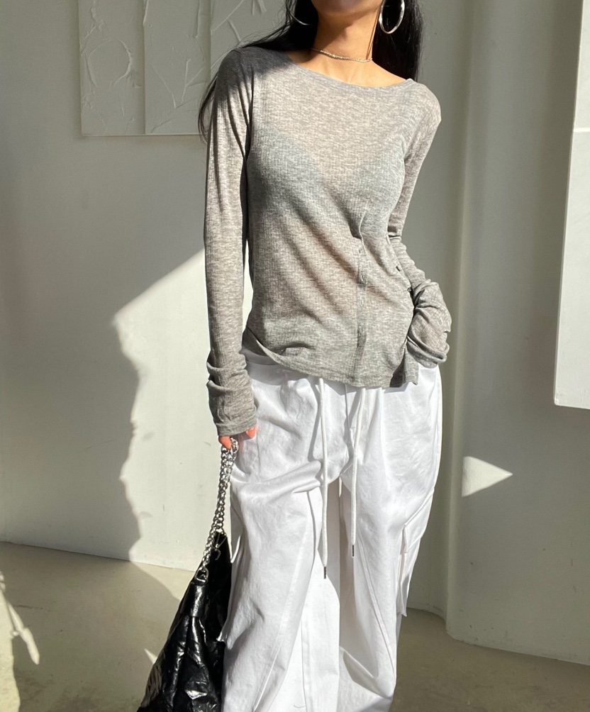 REIZ直郵韓國代購㊣女裝新品推薦人氣休閑職業時尚熱賣長袖T恤REIZ長袖T恤