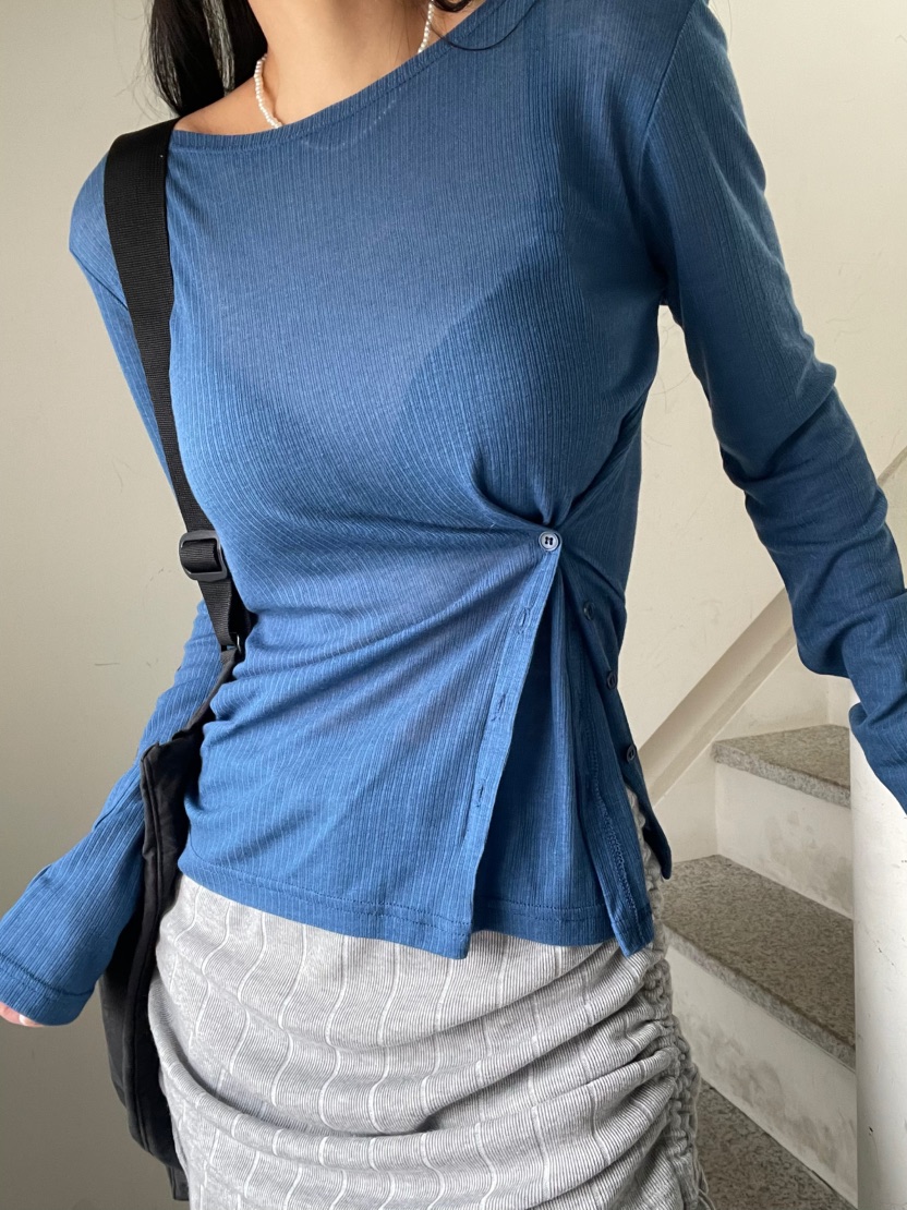 REIZ直郵韓國代購㊣女裝新品推薦人氣休閑職業時尚熱賣長袖T恤REIZ長袖T恤