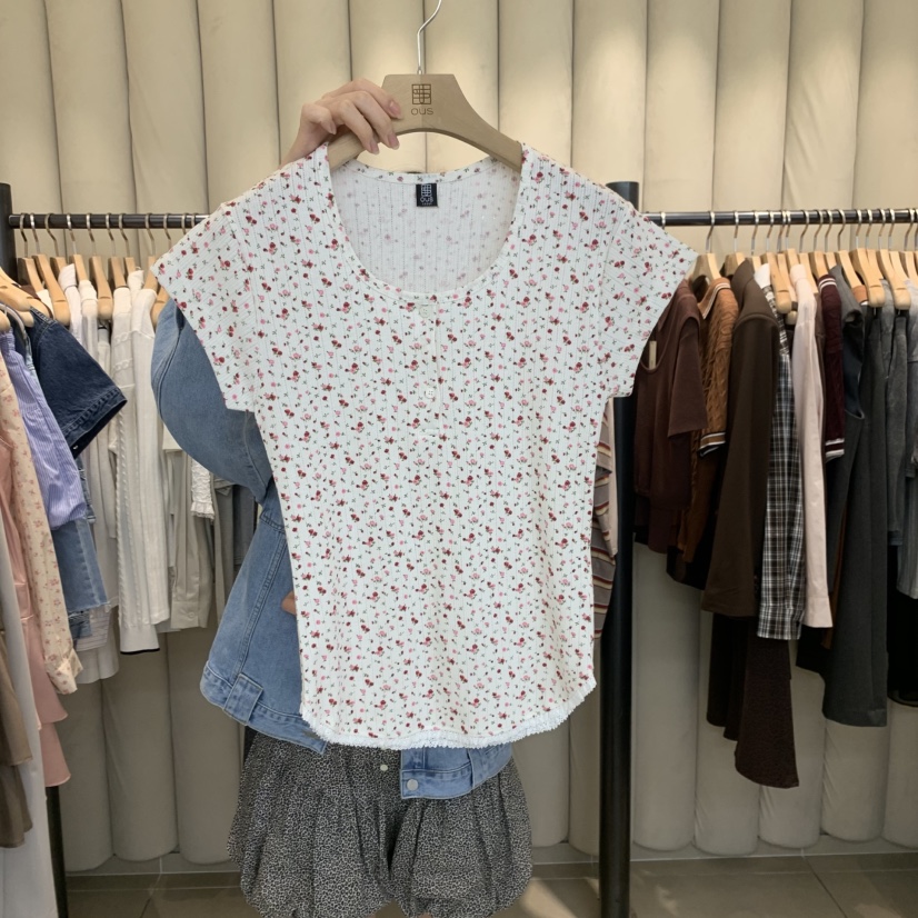 OUS/INCH-L直郵韓國代購㊣女裝新品推薦熱賣職業時尚人氣T恤OUS/INCHT恤