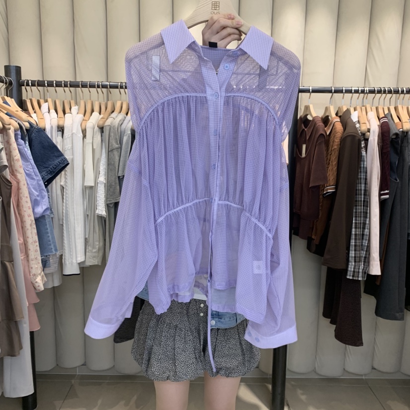 OUS/INCH-L韓國直郵㊣女裝新品休閑推薦熱賣人氣襯衫蕾絲衫OUS/INCH襯衫/蕾絲衫圖色3