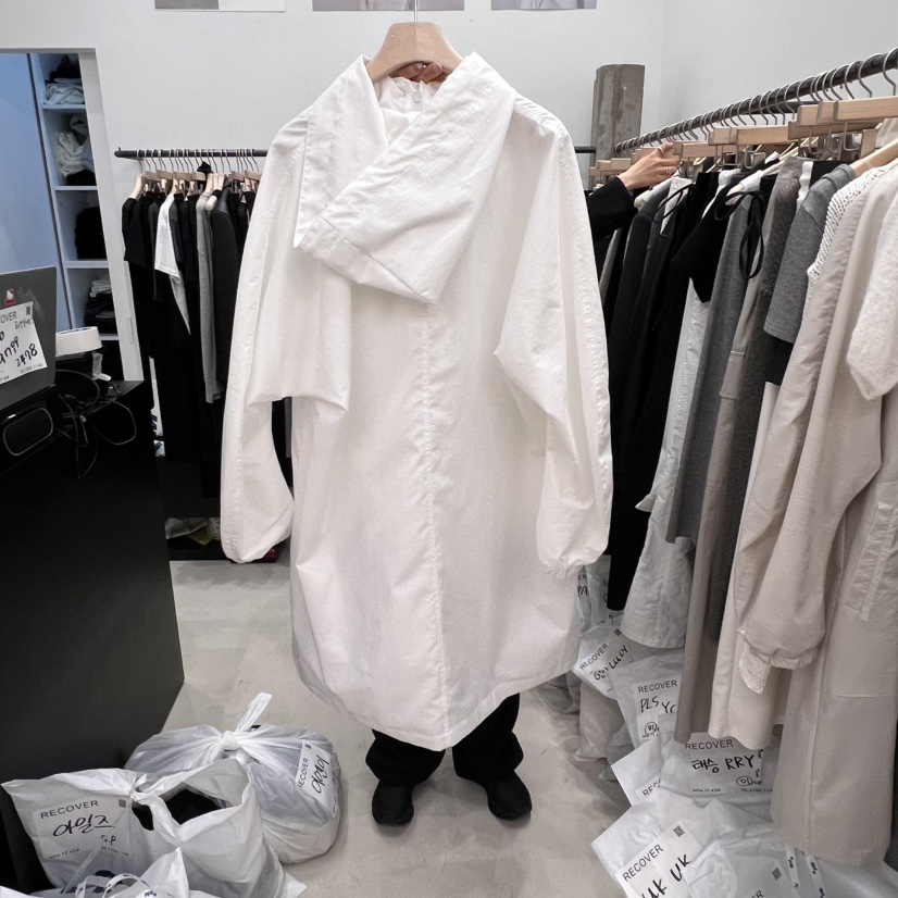 RECOVER-OT韓國直郵㊣女裝新品人氣休閑時尚推薦25春夏長款風衣RECOVER/MOMENT長款風衣