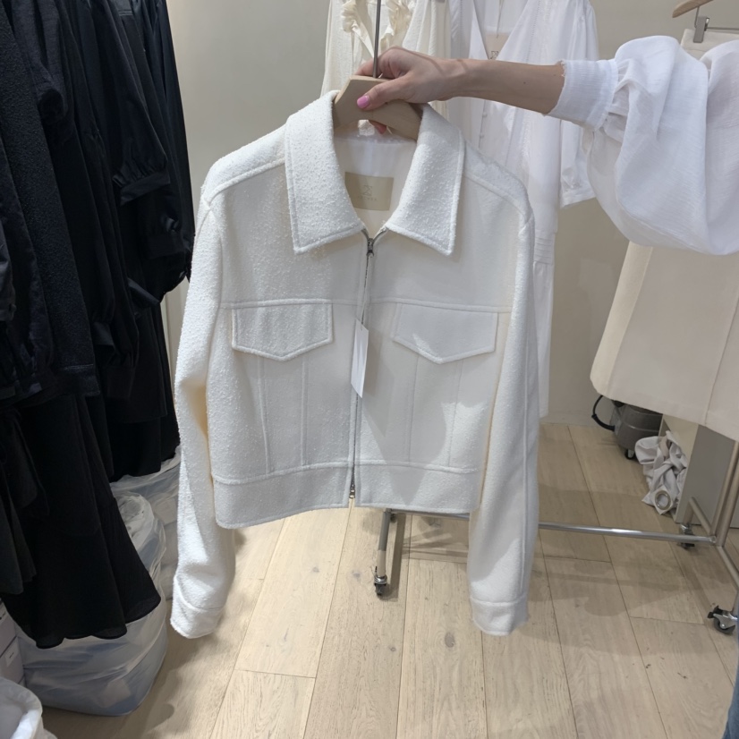 ARCHER韓國直郵㊣東大門實拍女裝新品休閑時尚夾克粗花呢短款ARCHER夾克圖色1
