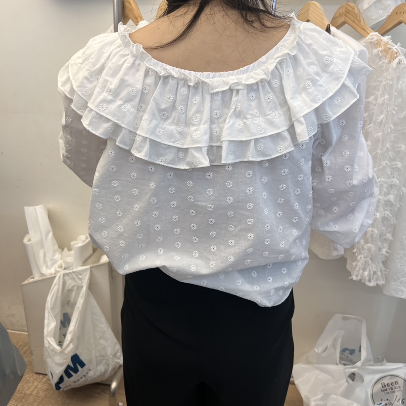 BEEN-A韓國直郵㊣女裝新款熱賣時尚職業25春夏休閑襯衫蕾絲衫BEEN-A襯衫/蕾絲衫