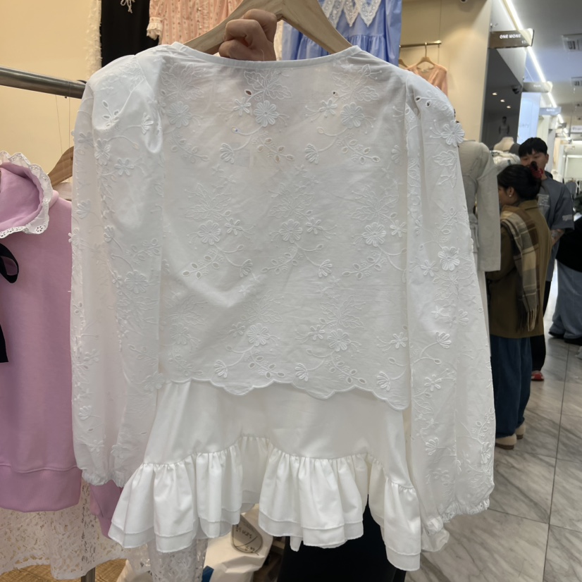 BEEN-A直郵韓國代購㊣女裝新品推薦職業休閑襯衫蕾絲衫開衫BEEN-A襯衫/蕾絲衫