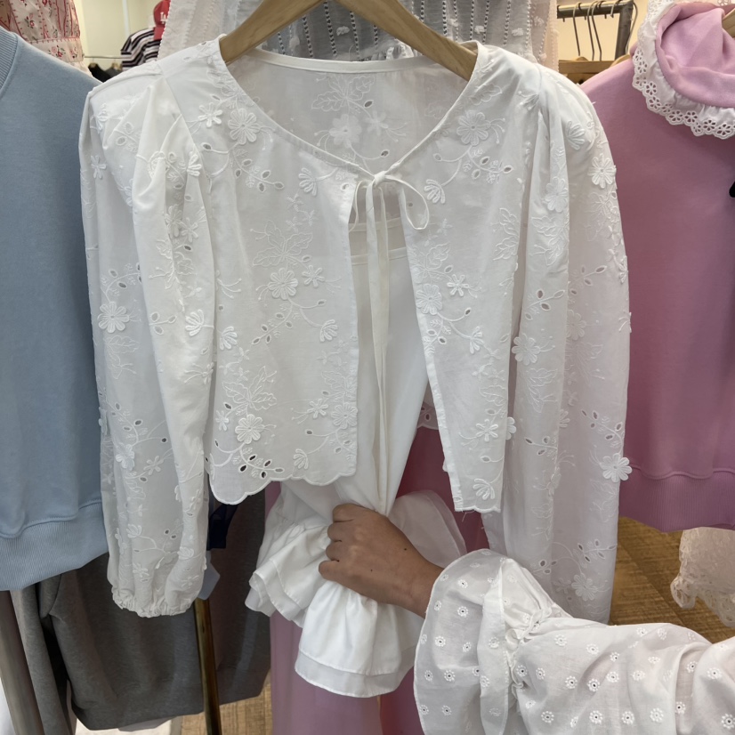 BEEN-A直郵韓國代購㊣女裝新品推薦職業休閑襯衫蕾絲衫開衫BEEN-A襯衫/蕾絲衫