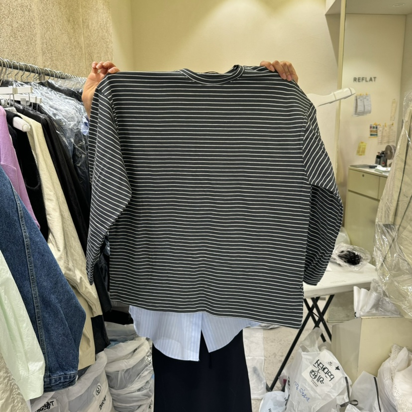 REFLAT直郵韓國代購㊣女裝新品時尚職業熱賣推薦人氣長袖T恤REFLAT長袖T恤圖色2