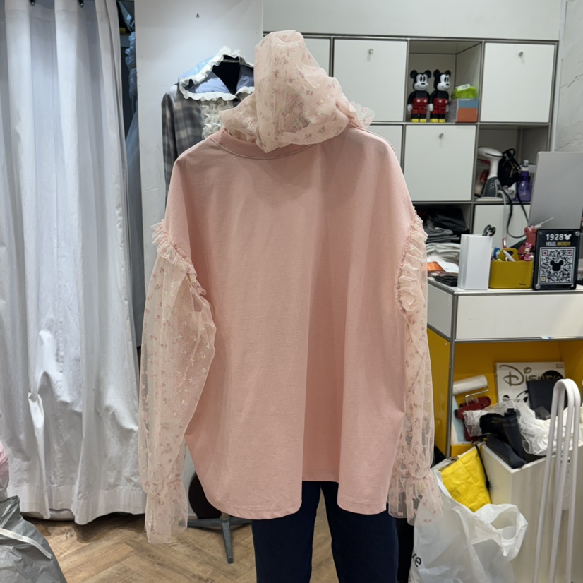 DE LINE韓國㊣直郵東大門代購女裝新款時尚25春夏職業衛衣DE LINE衛衣