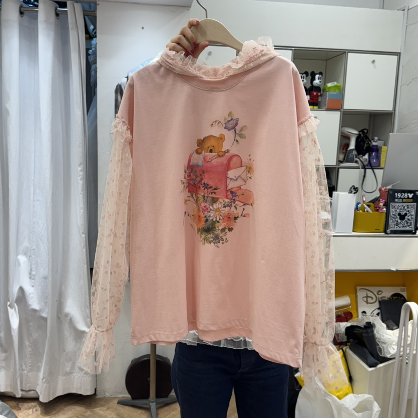 DE LINE韓國㊣直郵東大門代購女裝新款時尚25春夏職業衛衣DE LINE衛衣