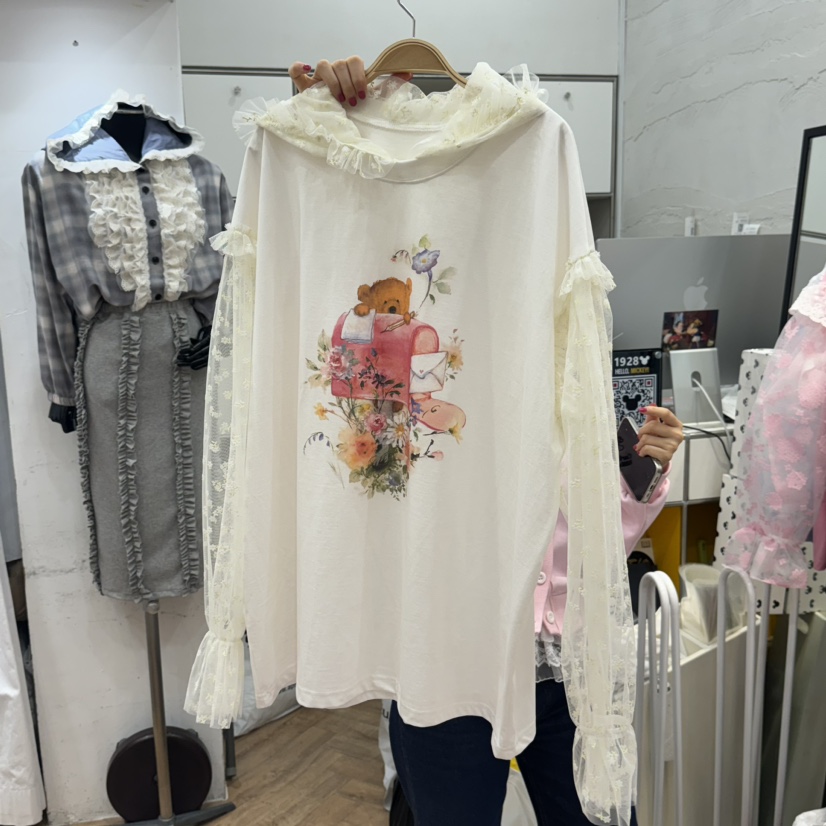 DE LINE韓國㊣直郵東大門代購女裝新款時尚25春夏職業衛衣DE LINE衛衣圖色2