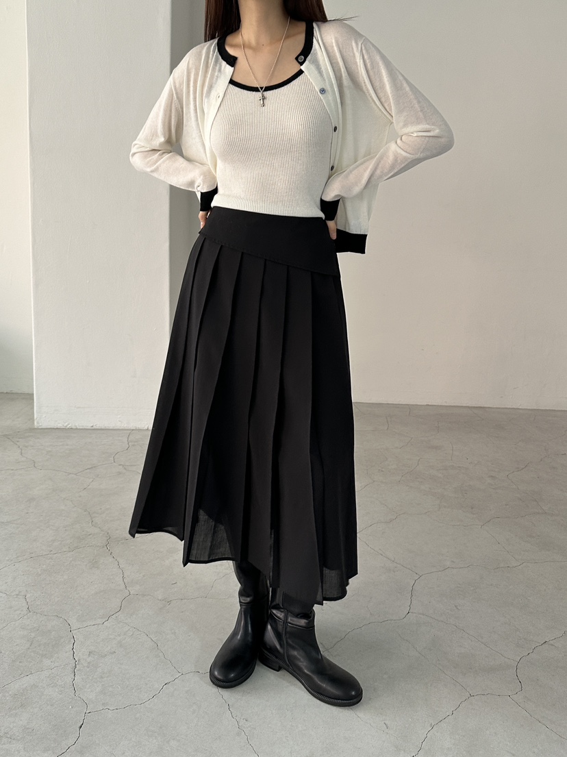 MUSE-P直郵韓國代購㊣女裝新品熱賣人氣25春夏職業長裙褶皺MUSE-P長裙