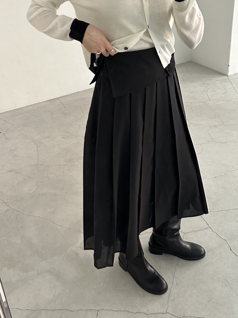 MUSE-P直郵韓國代購㊣女裝新品熱賣人氣25春夏職業長裙褶皺MUSE-P長裙