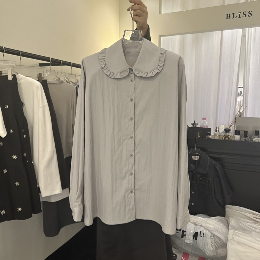 BLISS韓國直郵㊣女裝新品人氣職業時尚推薦25春夏襯衫蕾絲衫BLISS襯衫/蕾絲衫圖色3