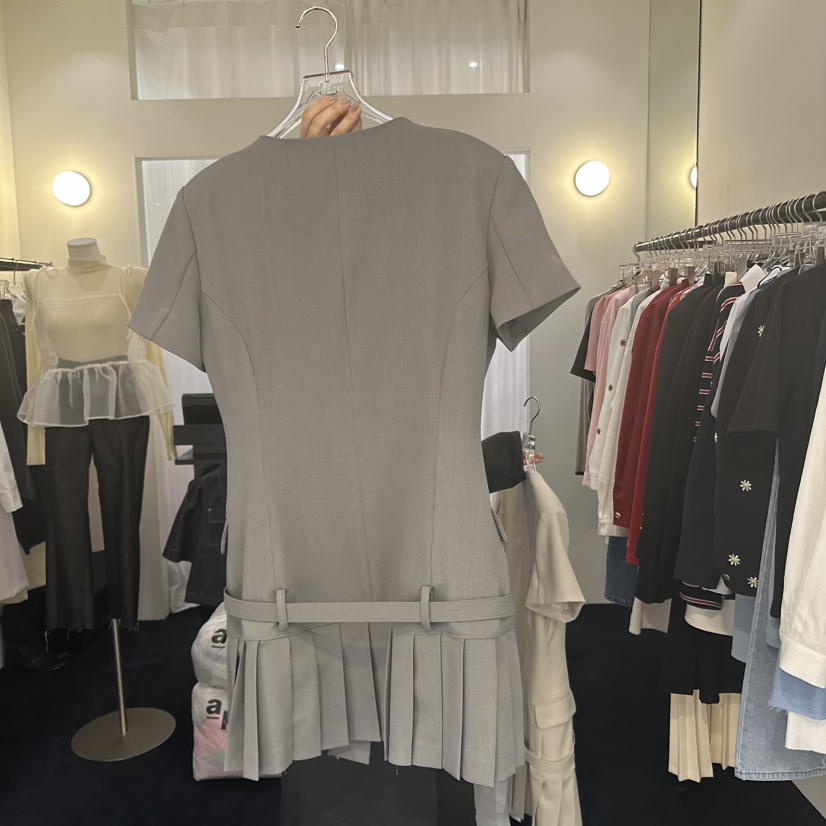 BLISS韓國㊣直郵東大門代購女裝新品25春夏熱賣連衣裙含腰帶BLISS連衣裙
