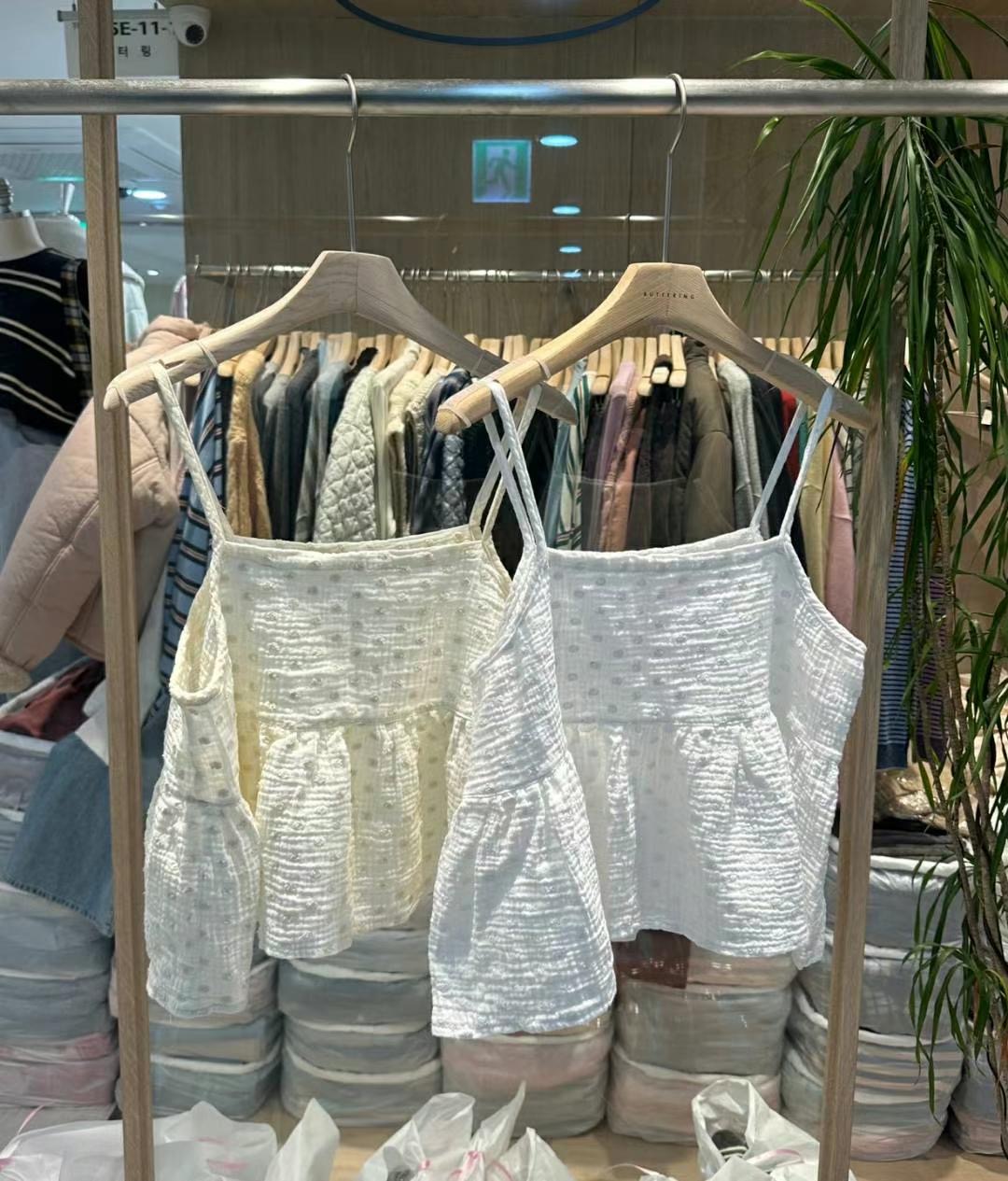 BUTTERING東大門代購女士新品真品職業熱賣25春夏吊帶背心刺繡ARLOW吊帶/背心