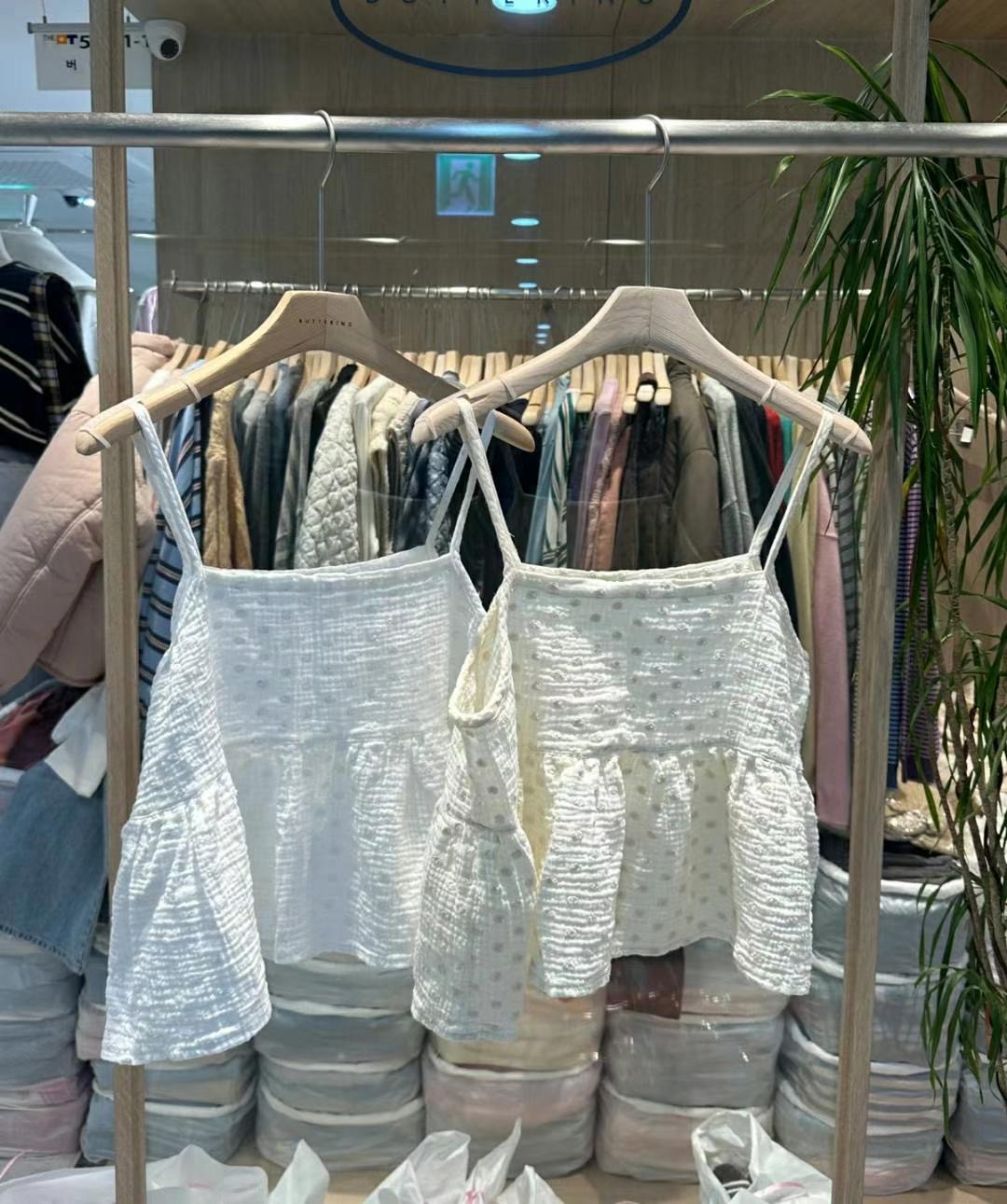 BUTTERING東大門代購女士新品真品職業熱賣25春夏吊帶背心刺繡ARLOW吊帶/背心