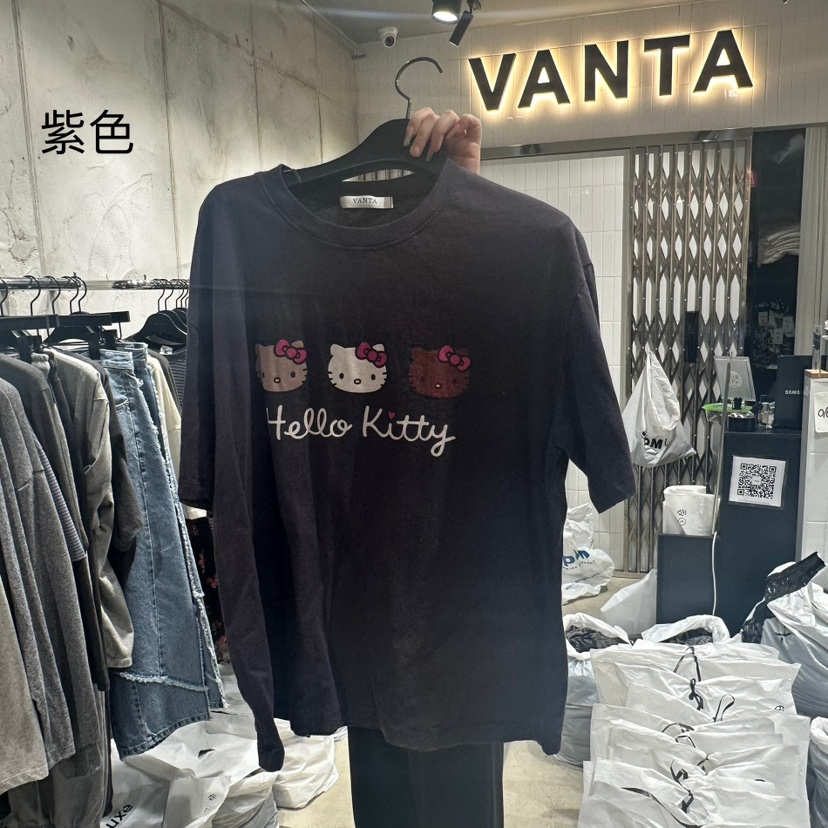 VANTA韓國直郵女士新品職業休閑25春夏熱賣人氣真品推薦T恤VANTAT恤圖色2