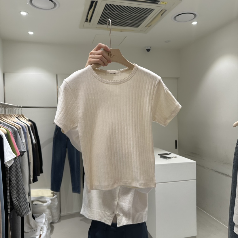 GLORY東大門實拍女士新品推薦熱賣時尚休閑25春夏職業人氣T恤GLORYT恤圖色1