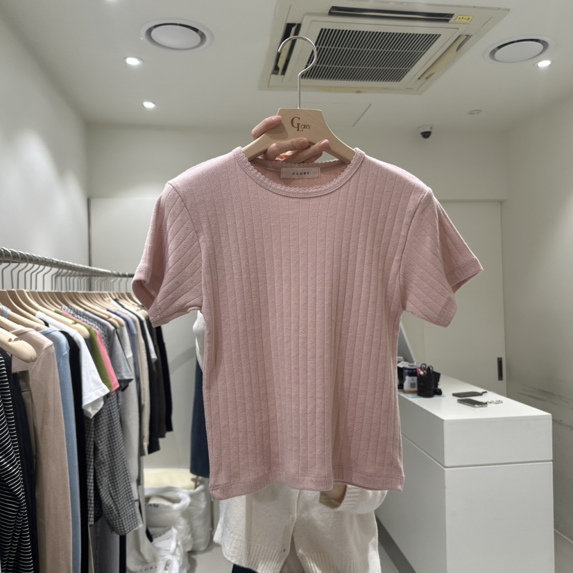 GLORY東大門實拍女士新品推薦熱賣時尚休閑25春夏職業人氣T恤GLORYT恤圖色2