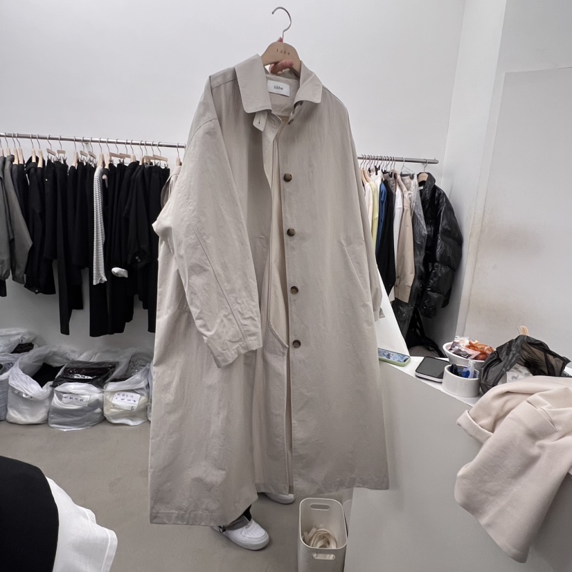 IDEE-A韓國直郵㊣東大門實拍女裝新品熱賣休閑時尚長款風衣IDEE-A長款風衣圖色2