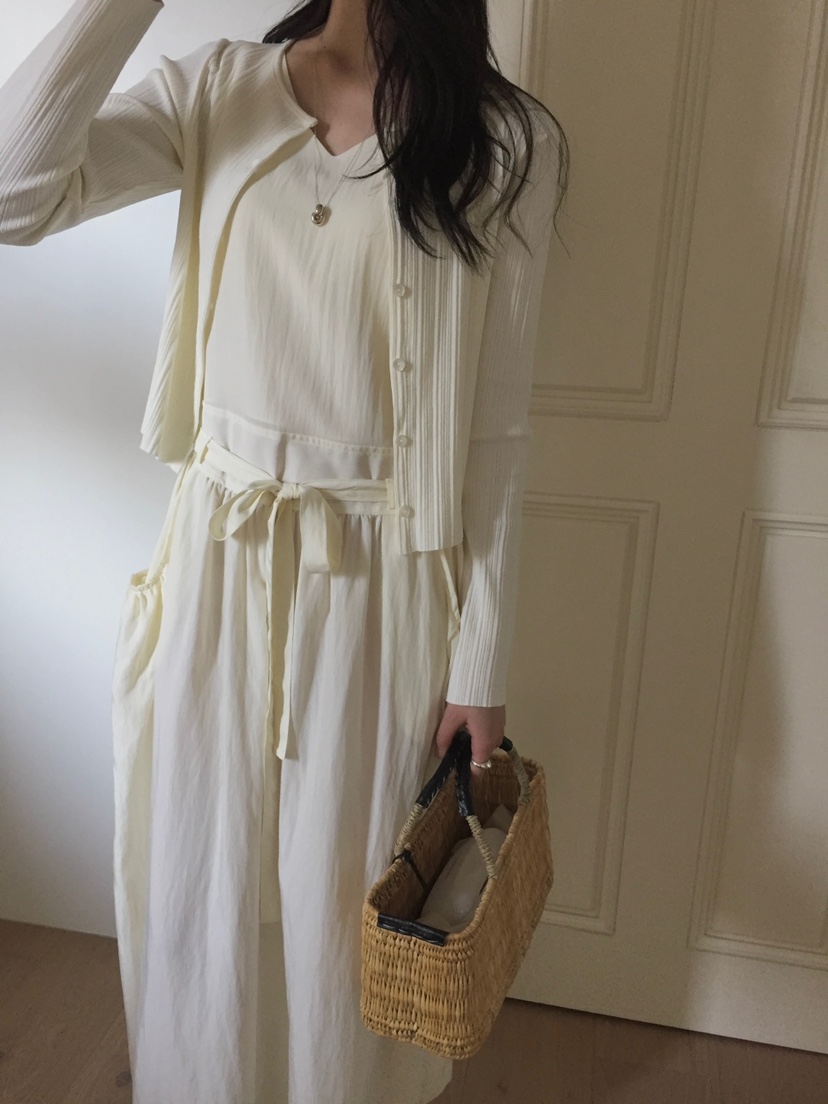 LONG PEAK韓國直郵㊣女裝新品職業25春夏人氣連衣裙含腰帶LONG PEAK連衣裙