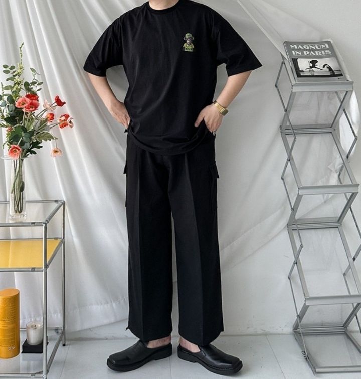 KHOON韓國㊣直郵東大門代購女裝新款人氣推薦職業熱賣休閑T恤KHOON-男裝T恤圖色3