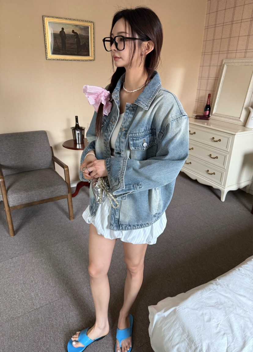 DENVER韓國直郵㊣女裝新款人氣時尚25春夏休閑熱賣職業夾克DENVER夾克
