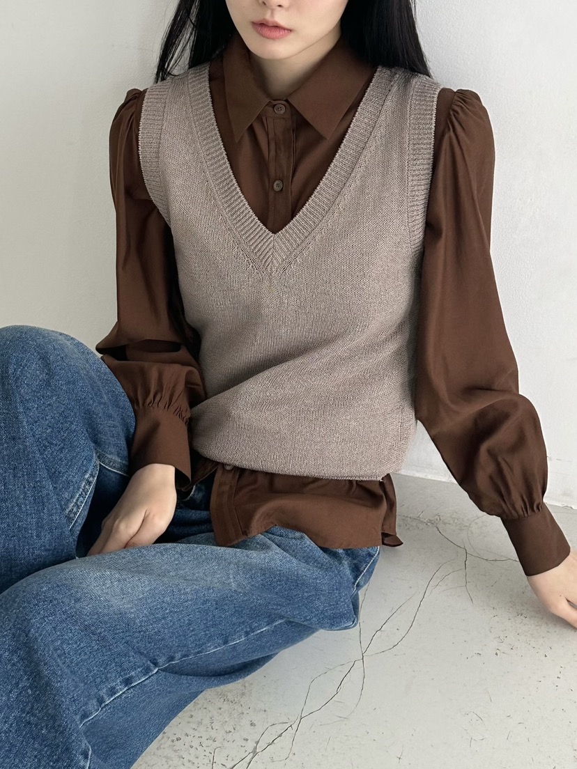 HEIZE韓國直郵㊣東大門實拍女裝新品熱賣職業時尚襯衫蕾絲衫HEIZE襯衫/蕾絲衫