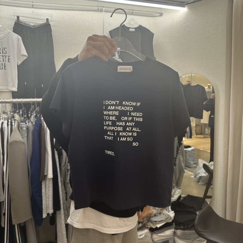 MAGOT韓國㊣直郵東大門代購女裝新品熱賣推薦休閑25春夏T恤IIIΛGOT/MAGOTT恤圖色2