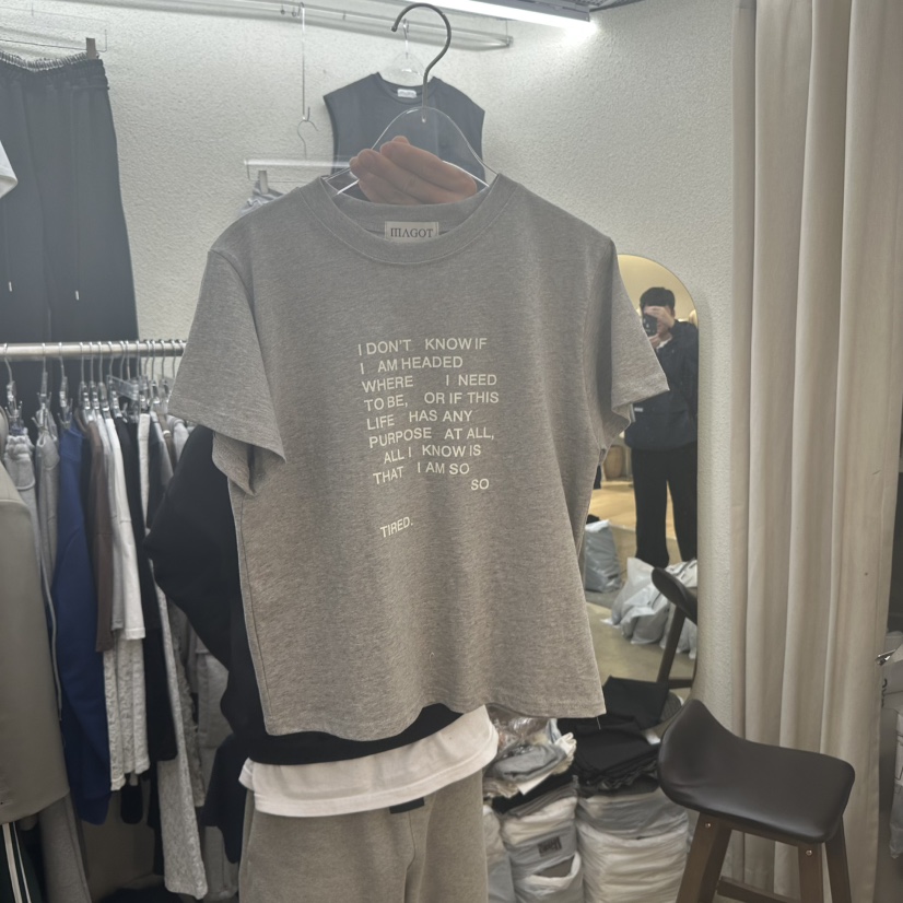 MAGOT韓國㊣直郵東大門代購女裝新品熱賣推薦休閑25春夏T恤IIIΛGOT/MAGOTT恤圖色3