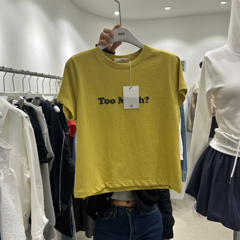 INNI韓國直郵㊣東大門實拍女裝新款職業時尚人氣推薦休閑T恤inniT恤圖色1