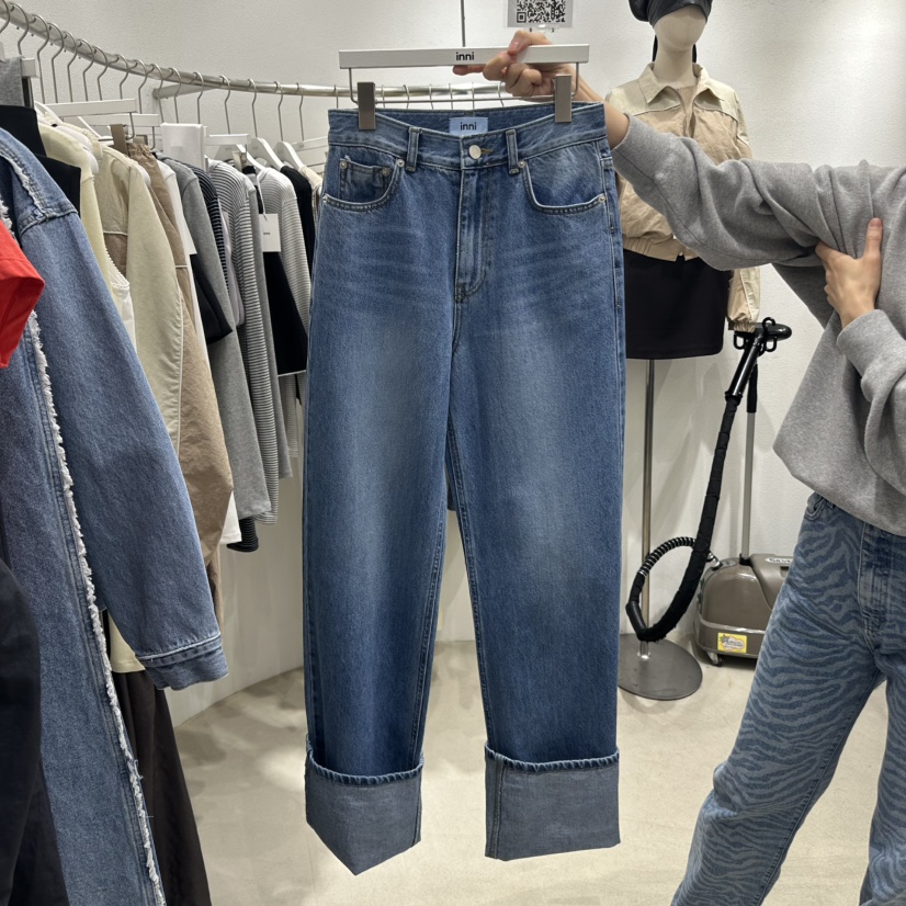 INNI韓國㊣直郵東大門代購女裝新品人氣熱賣推薦職業牛仔褲inni牛仔褲圖色1