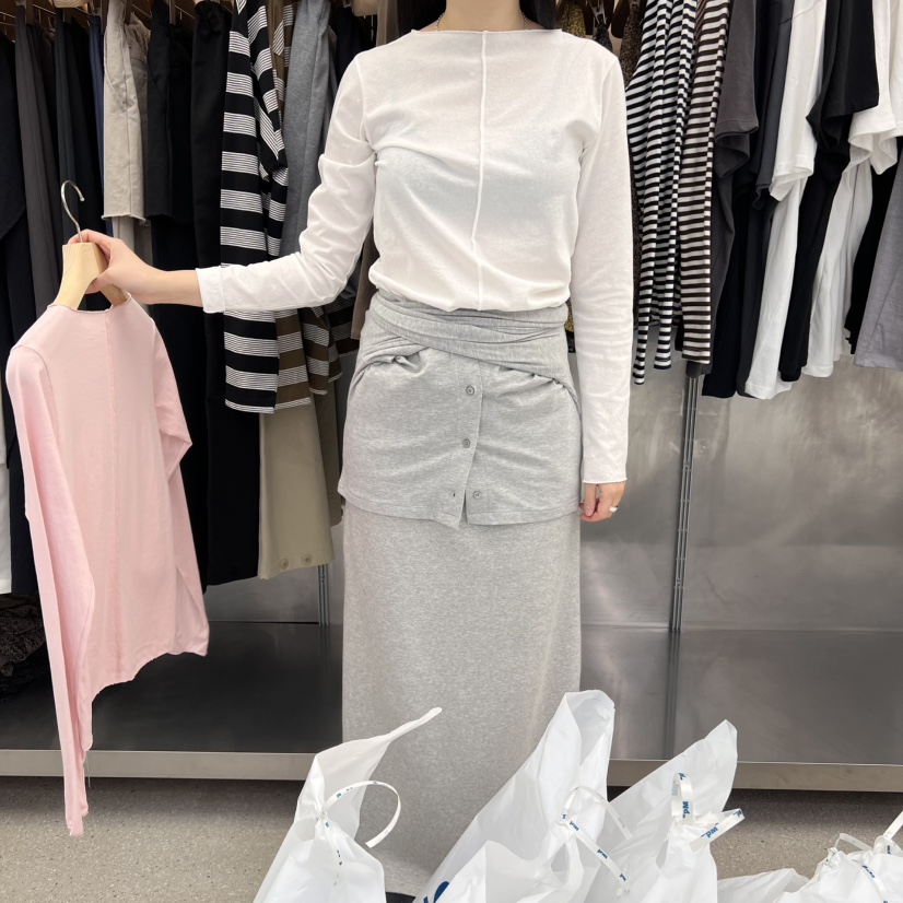 ESSENCE東大門代購女士新品時尚真品人氣推薦25春夏長袖T恤ESSENCE長袖T恤