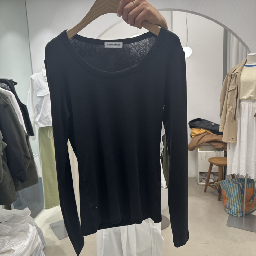 GOLDEN MARKET韓國直郵女士新品推薦真品職業25春夏長袖T恤GOLDEN MARKET長袖T恤圖色4
