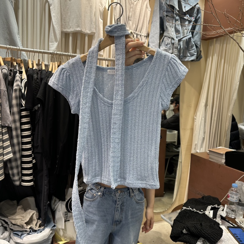 MIENNE韓國直郵女裝新品職業真品推薦時尚熱賣T恤含圍巾套裝MIENNET恤圖色3