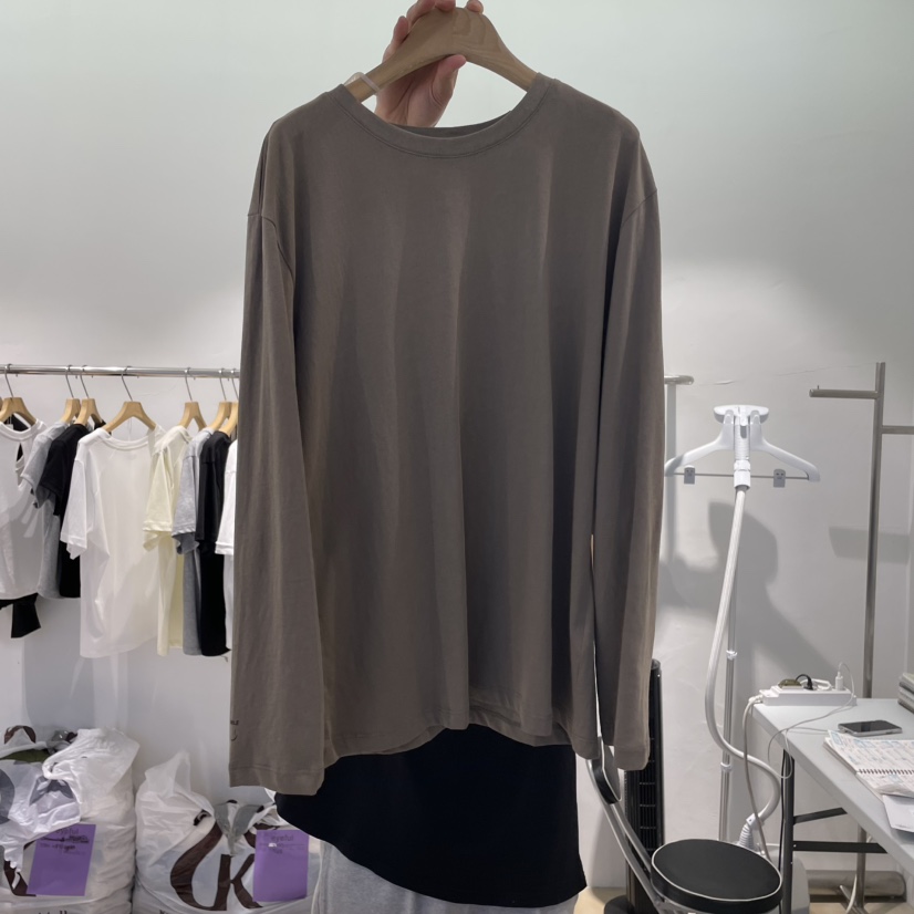 EYEFUL-Q韓國代購女士新品休閑25春夏真品職業熱賣長袖T恤eyeful長袖T恤圖色2