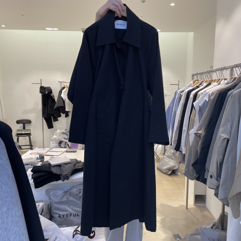 EYEFUL-Q韓國直郵女裝新款25春夏人氣推薦真品休閑長款風衣eyeful長款風衣圖色2